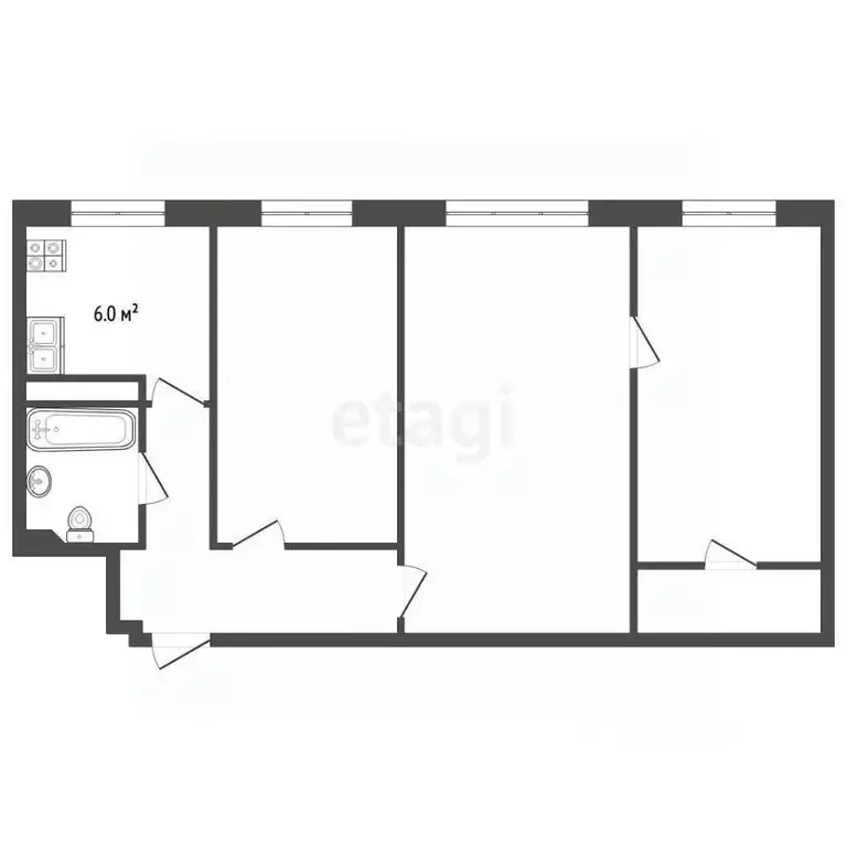 3-к кв. Ярославская область, Рыбинск ул. Плеханова, 32 (56.8 м) - Фото 2