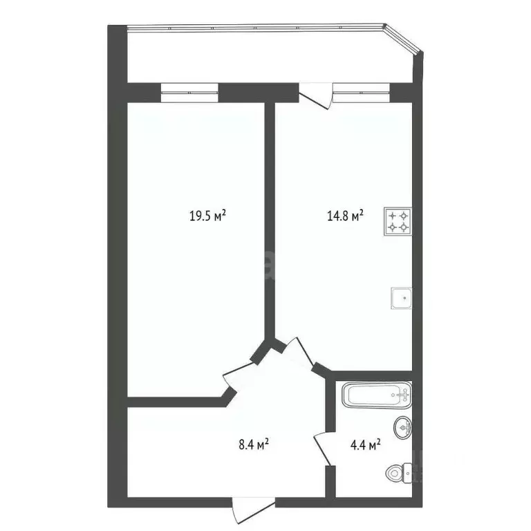 1-к кв. Амурская область, Благовещенск ул. Василенко, 14/2 (33.3 м) - Фото 0