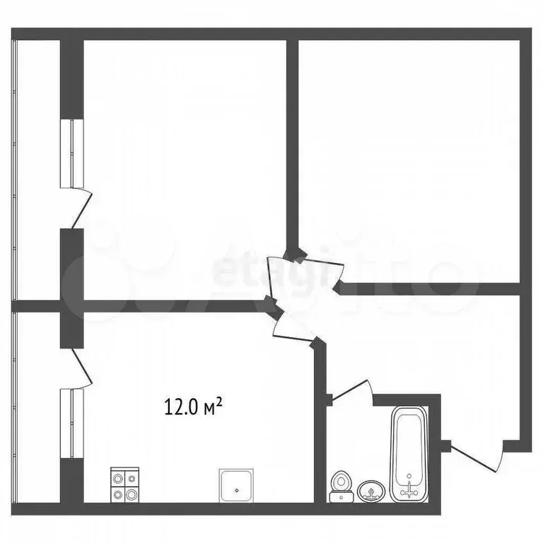 2-к. квартира, 75 м, 4/11 эт. - Фото 0
