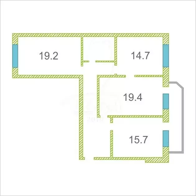 3-комнатная квартира: Тюмень, 6-й микрорайон, проезд 9 Мая, 7к1 (93 м) - Фото 2