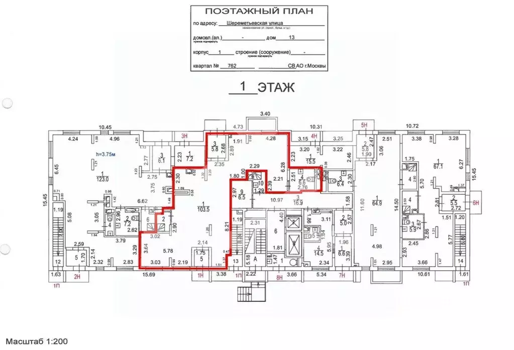 Помещение свободного назначения в Москва Шереметьевская ул., 13К1 (123 ... - Фото 1