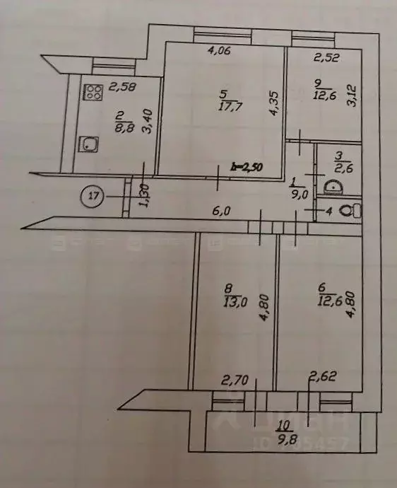 4-к кв. Татарстан, Казань ул. Ильича, 19 (75.0 м) - Фото 2