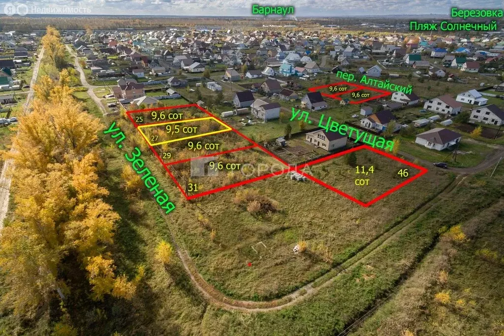 Участок в Первомайский район, посёлок Новый, Зелёная улица (9.6 м) - Фото 0