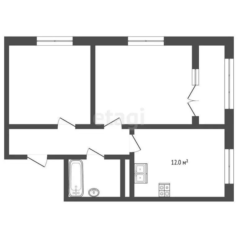 2-комнатная квартира: Симферополь, проспект Александра Суворова, 97 ... - Фото 1