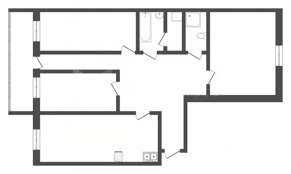 3-к кв. Тюменская область, Тюмень Солнечный проезд, 7 (96.3 м) - Фото 1