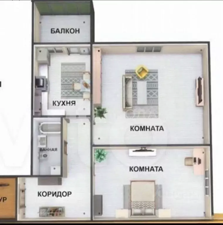 2-к кв. Алтайский край, Новоалтайск ул. Анатолия, 98 (41.3 м) - Фото 1