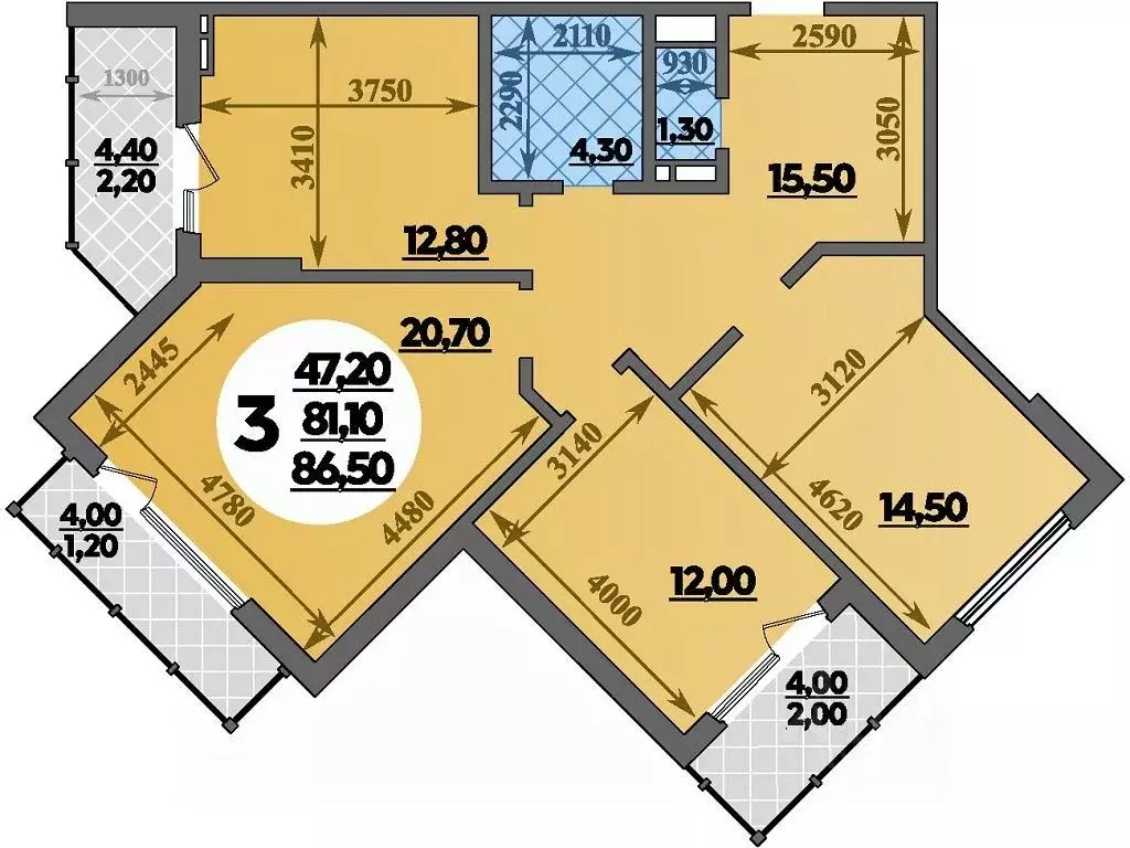 3-к кв. Краснодарский край, Краснодар ул. Героев-Разведчиков, 11к2 ... - Фото 1