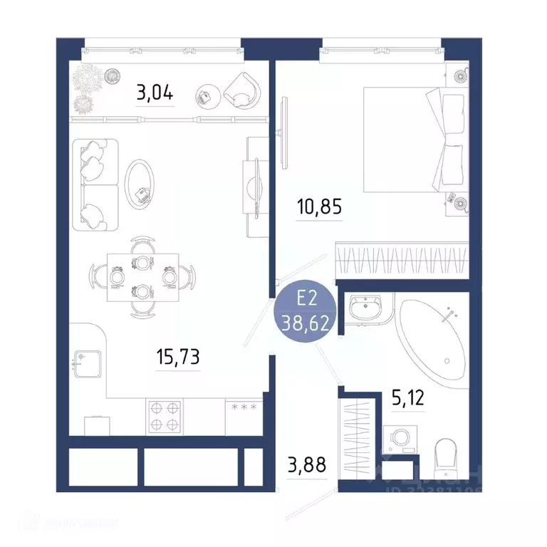 1-к кв. Рязанская область, Рязанский муниципальный округ, с. Дядьково ... - Фото 2