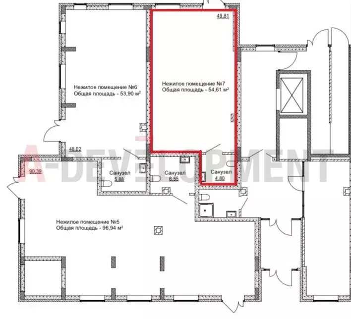 Торговая площадь в Татарстан, Казань ул. Симонова, 43 (55 м) - Фото 1