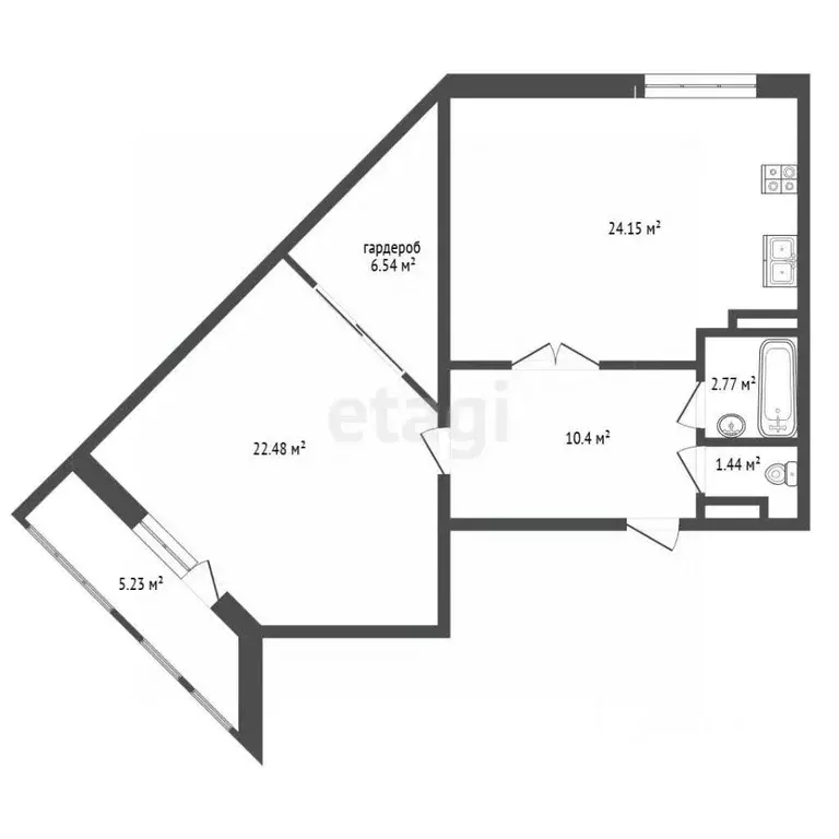 2-к кв. Пермский край, Пермь ул. Яблочкова, 3 (73.0 м) - Фото 2