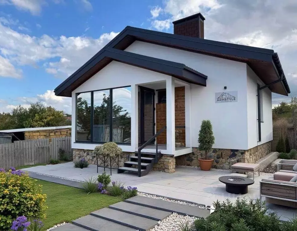 Дом в Крым, Симферопольский район, Молодежное пгт  (70 м) - Фото 1