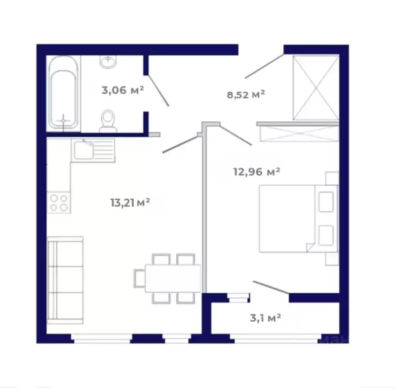 1-к кв. Иркутская область, Иркутский муниципальный округ, Маркова рп, ... - Фото 1