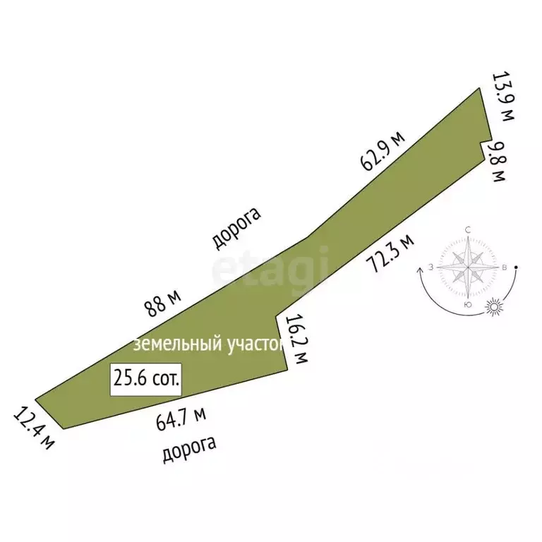 Участок в Тюменская область, с. Исетское ул. Сибирская (25.56 сот.) - Фото 1