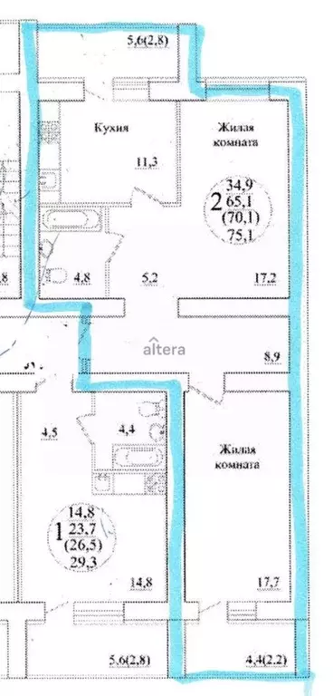 2-к кв. Самарская область, Самара ул. Стара-Загора, 21 (75.0 м) - Фото 2