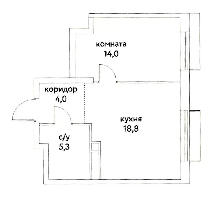 1-комнатная квартира: Москва, Мосфильмовская улица, 96 (42 м) - Фото 1