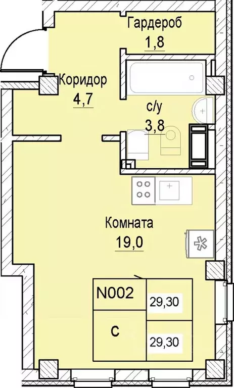 1-к кв. Нижегородская область, Нижний Новгород ул. Июльских Дней (29.3 ... - Фото 0