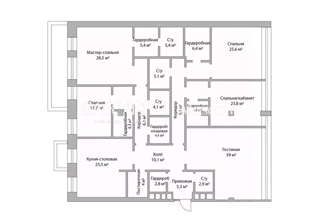 5-к кв. Москва Большой Левшинский пер., 11 (252.1 м) - Фото 2