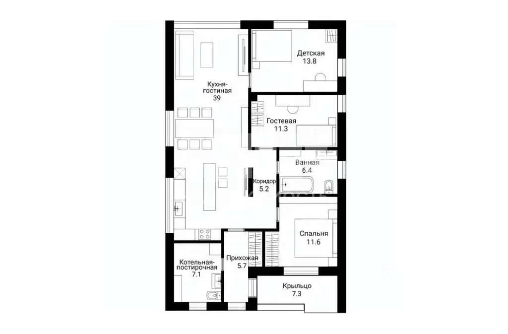 Коттедж в Москва № 177 кв-л, 429 (108 м) - Фото 1