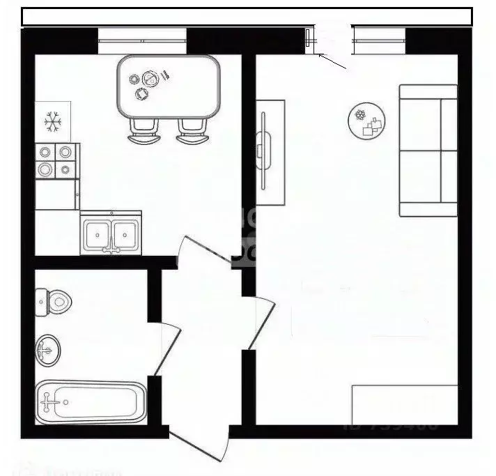 1-к кв. Новосибирская область, Новосибирск ул. Ивлева, 160 (43.6 м) - Фото 2