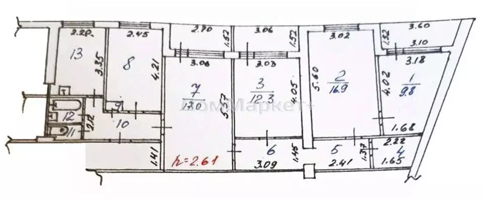 4-к кв. Кемеровская область, Новокузнецк ул. Радищева, 16 (99.5 м) - Фото 1