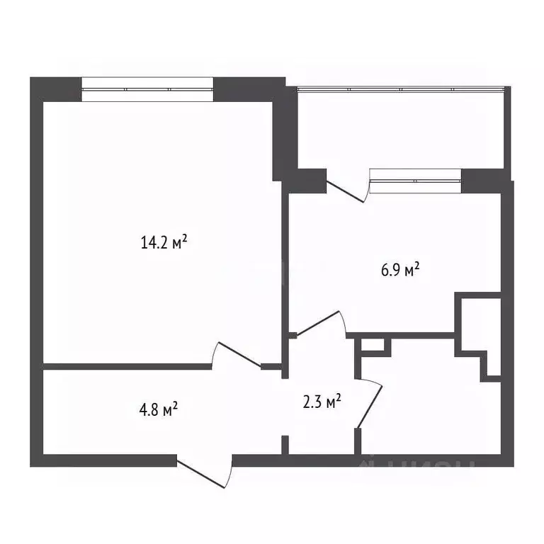 1-к кв. Воронежская область, Воронеж ул. Корольковой, 10к3 (33.0 м) - Фото 2