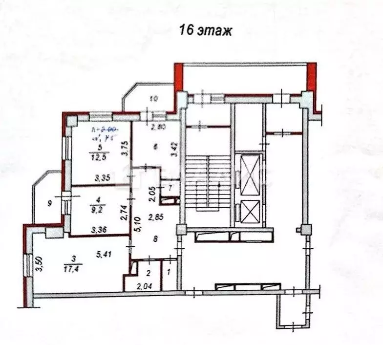 3-к кв. Пензенская область, Пенза Ладожская ул., 162 (65.0 м) - Фото 2