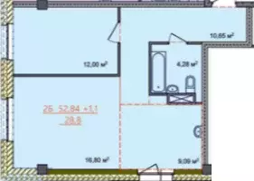 Продаётся 2-к квартира, 52.8 м - Фото 1