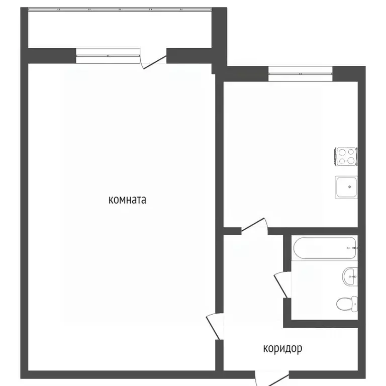 1-к кв. Тюменская область, Тобольск 9-й мкр, 22Б (28.0 м) - Фото 1