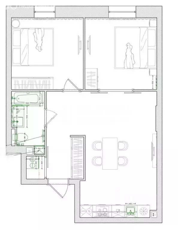 2-комнатная квартира: Москва, проспект Андропова, 9/1 (57 м) - Фото 1