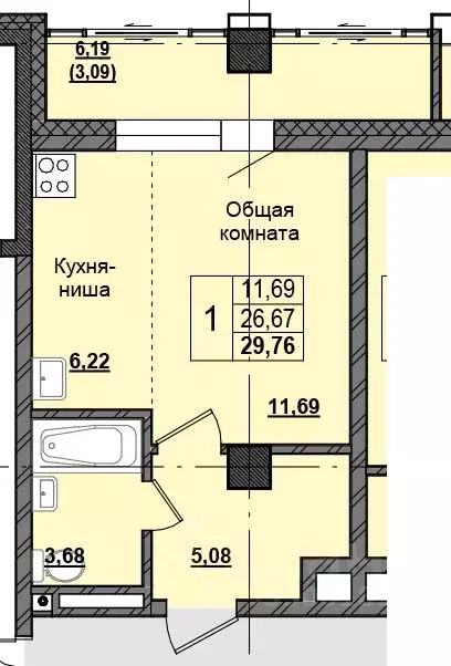 Студия Саха (Якутия), Якутск Алгыс жилой комплекс (29.69 м) - Фото 0