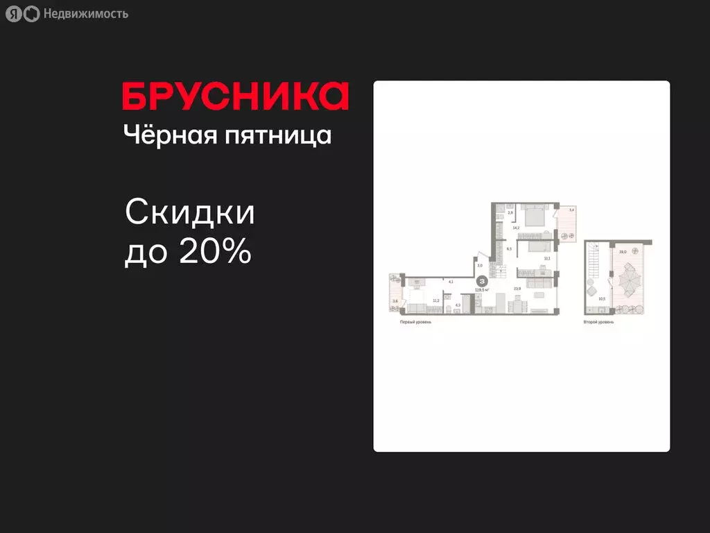 3-комнатная квартира: Новосибирский район, рабочий посёлок Краснообск, ... - Фото 1