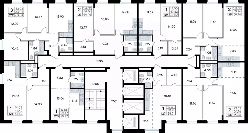 3-к кв. Приморский край, Владивосток ул. Тухачевского, 80 (63.04 м) - Фото 2