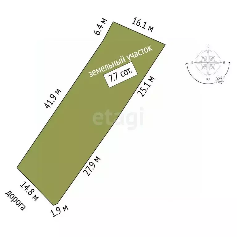 Участок в Ростовская область, Аксай ул. Фрунзе (7.7 сот.) - Фото 2