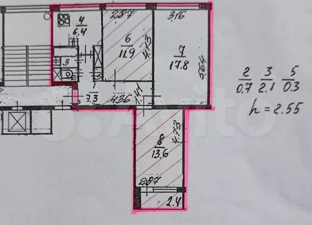 3-к. квартира, 60,1 м, 6/9 эт. - Фото 0