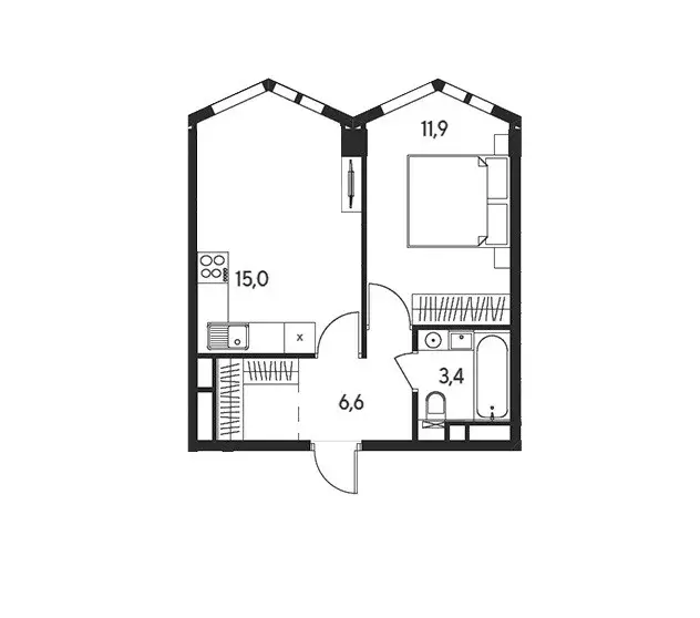 Продаётся 1-к квартира, 37 м - Фото 0