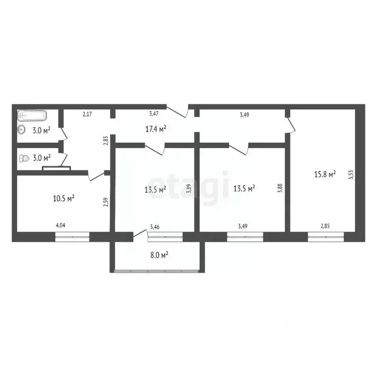 3-к кв. Владимирская область, Ковров ул. Ватутина, 45 (77.4 м) - Фото 2