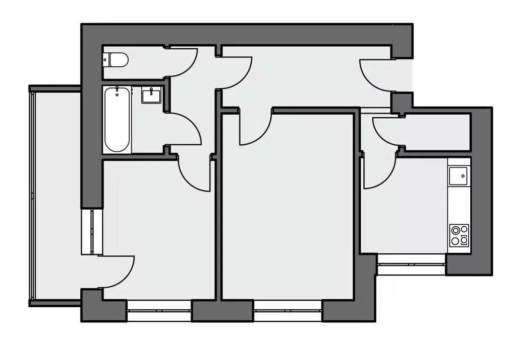 2-к кв. Ярославская область, Тутаев просп. 50-летия Победы, 26 (51.2 ... - Фото 2