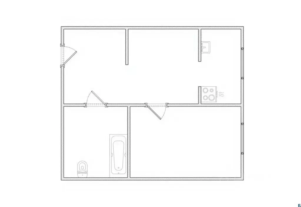 2-к кв. Ставропольский край, Пятигорск Надречный пер., 6 (39.8 м) - Фото 2