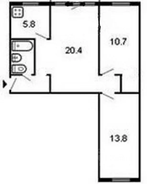 2-к кв. Москва Малая Юшуньская ул., 8К1 (62.0 м) - Фото 2
