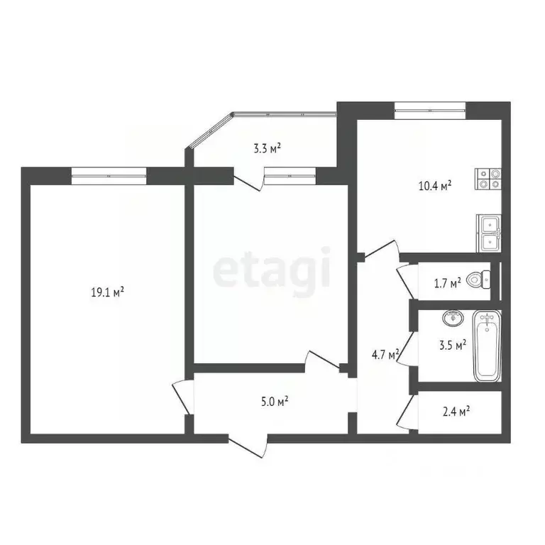 2-к кв. Орловская область, Орел ул. Емлютина, 14 (62.0 м) - Фото 1