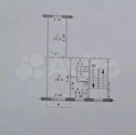 2-к. квартира, 43,2 м, 3/5 эт. - Фото 0