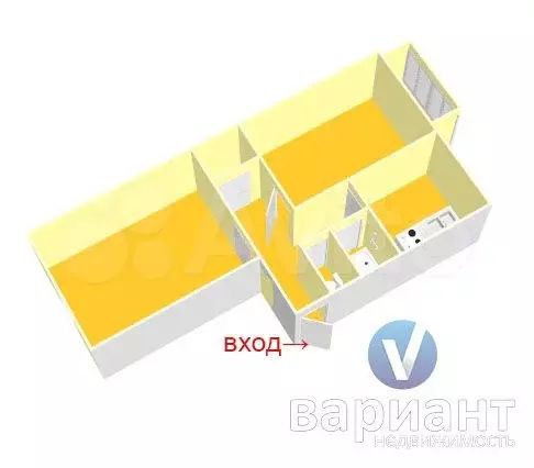 2-к. квартира, 45 м, 5/5 эт. - Фото 0