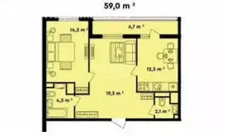 2-комнатная квартира: Москва, Лосиноостровская улица, вл45к2 (59 м) - Фото 1
