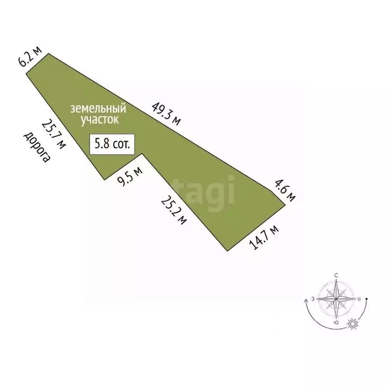 Участок в Севастополь Троллейбусник-2 садоводческое товарищество, 3к3 ... - Фото 2