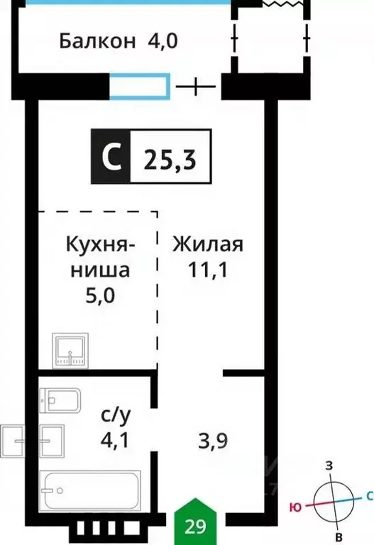 Студия Московская область, Красногорск городской округ, д. Аристово ... - Фото 0