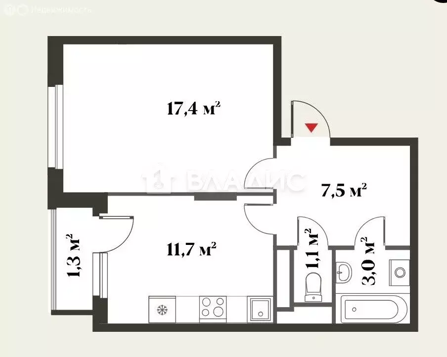 1-комнатная квартира: Красногорск, микрорайон Опалиха, Золотая аллея, ... - Фото 1