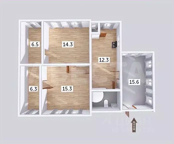 Дом в Омская область, Омск Московка мкр, ул. 1-я Станционная (72 м) - Фото 2