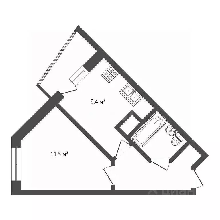 Студия Московская область, Красногорск бул. Космонавтов, 11 (31.3 м) - Фото 1