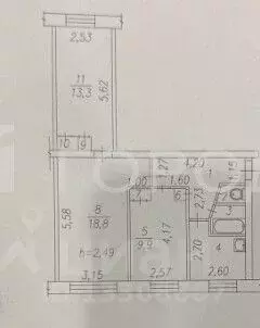 3-к кв. Кемеровская область, Новокузнецк Горьковская ул., 57 (59.1 м) - Фото 1