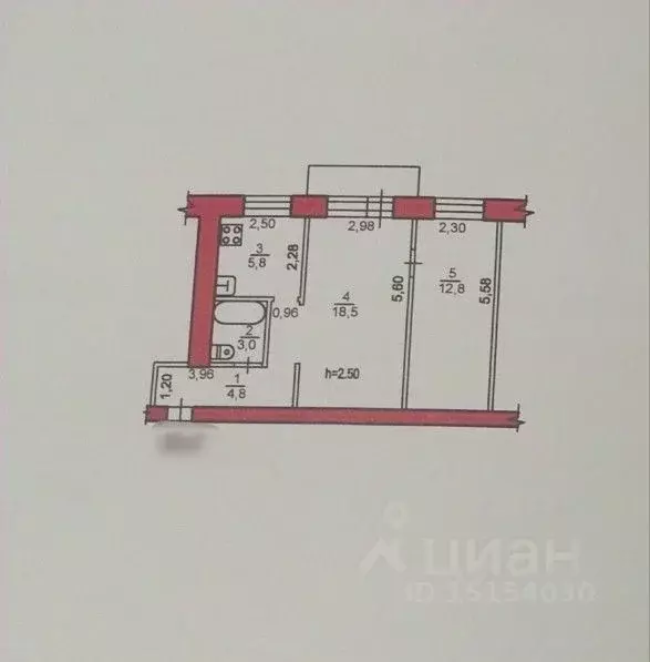 2-к кв. Хабаровский край, Хабаровск Световая ул., 8 (44.9 м) - Фото 2